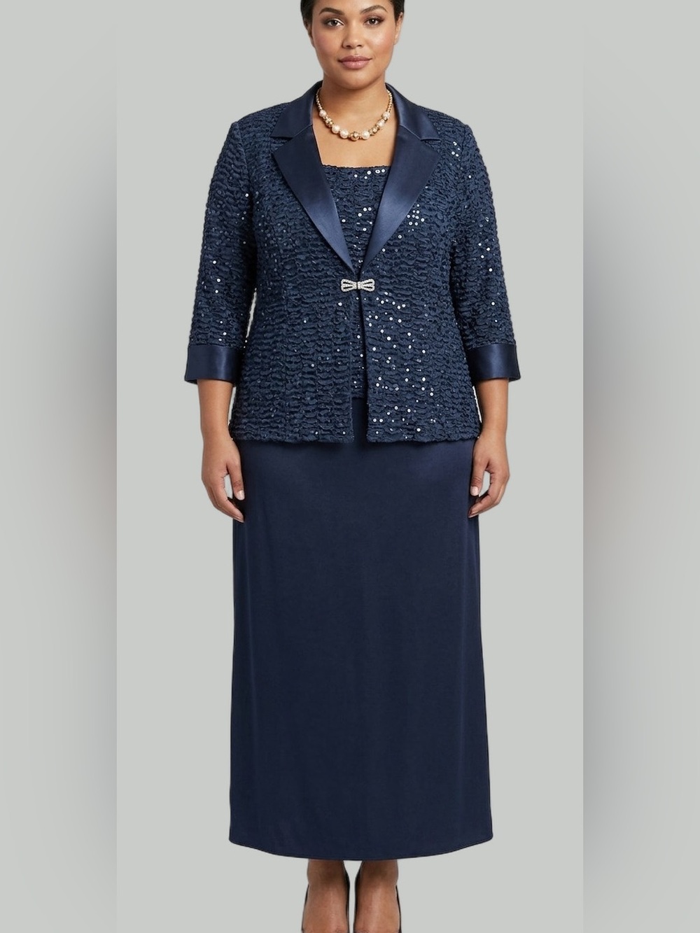 OBLIQUE Blue Mother of the Bride Dress Formal Size 22